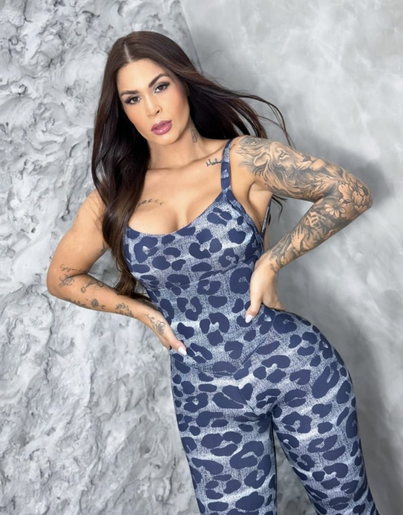 Enterizo Blue And Print