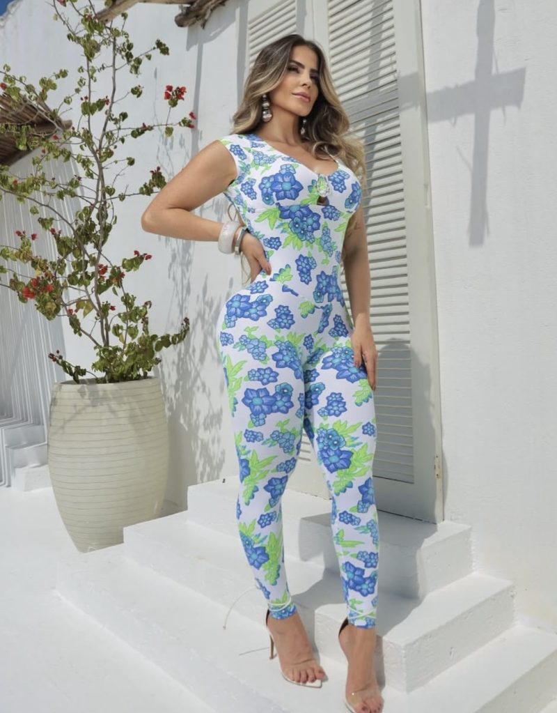 Enterizo Floral Blue
